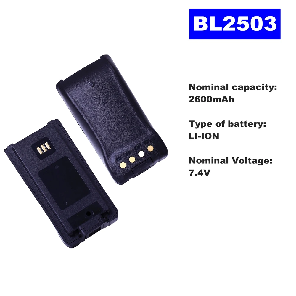 

7.4V 2600mAh LI-ION Radio Battery BL-2503 For HYT Walkie Talkie PD780/PD780G PD700/PD700S Two Way Radio