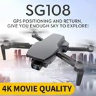 GPS мини-Дрон SG108 4K HD 5G Wi-Fi с бесщеточным двигателем FPV Дрон полета 25 минут Расстояние 1 км Квадрокоптер с дистанционным управлением с EX5 дроны