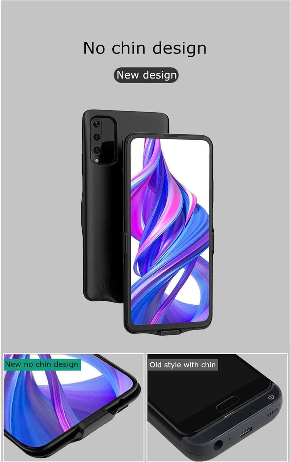 6800 мАч зарядное устройство чехол для huawei Honor 9X Pro power Bank крышка батареи для huawei Honor 9X внешние Чехлы для батарей