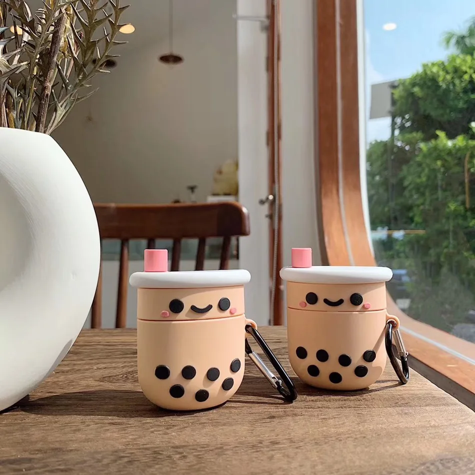 3D Bluetooth беспроводной чехол для наушников для AirPods 2 чехол силиконовый мультяшный чехол Аксессуары для Apple Air pods зарядная коробка