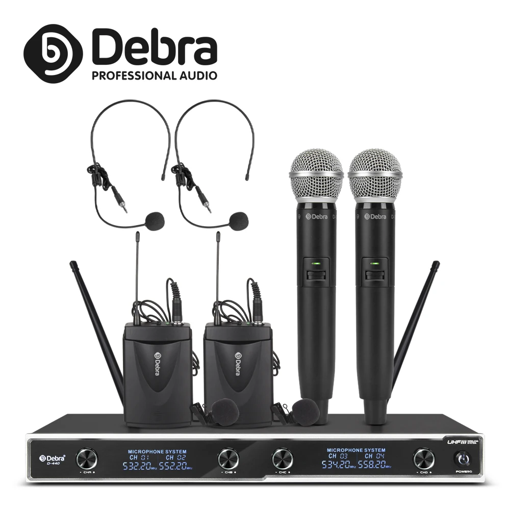 Debra D 440 Профессиональная Беспроводная микрофонная система с Lavalier гарнитура и