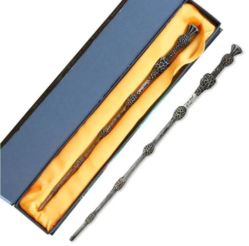 Colsplay potter Wand Волшебный металл/Железный сердечник старая волшебная палочка элегантная лента упаковка подарочной коробки - Цвет: Небесно-голубой