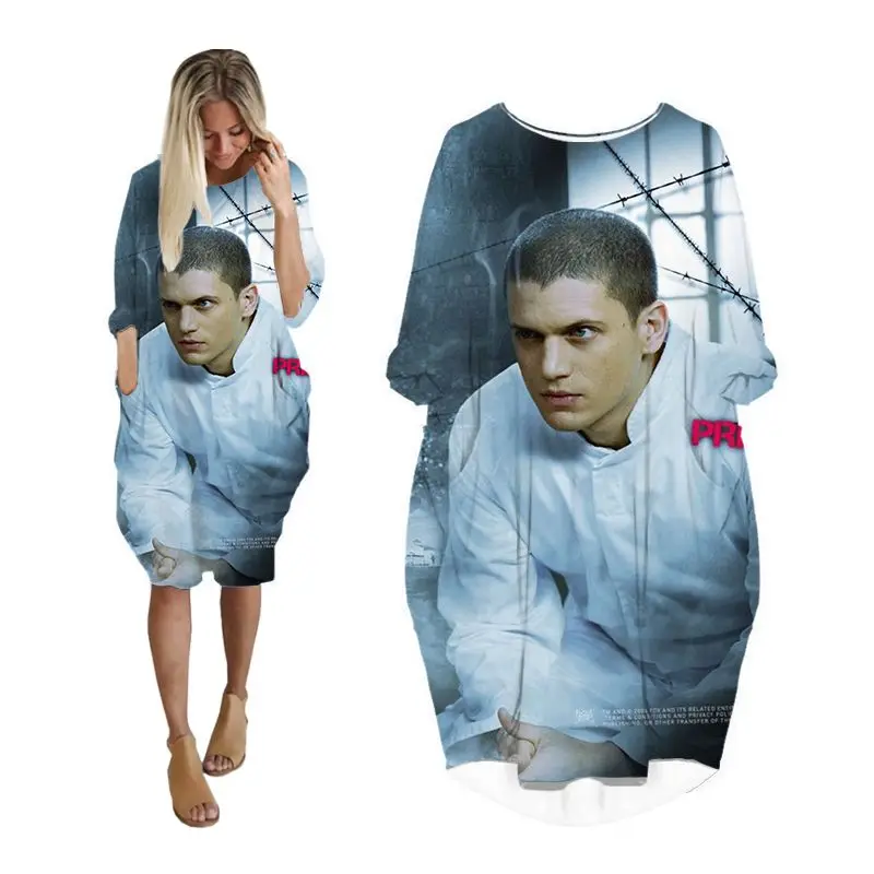 

LIASOSO 3D Print Fashion Dress White Dress Funny Harajuku Reggae Woman Dress Long-sleeve Dresses for Women