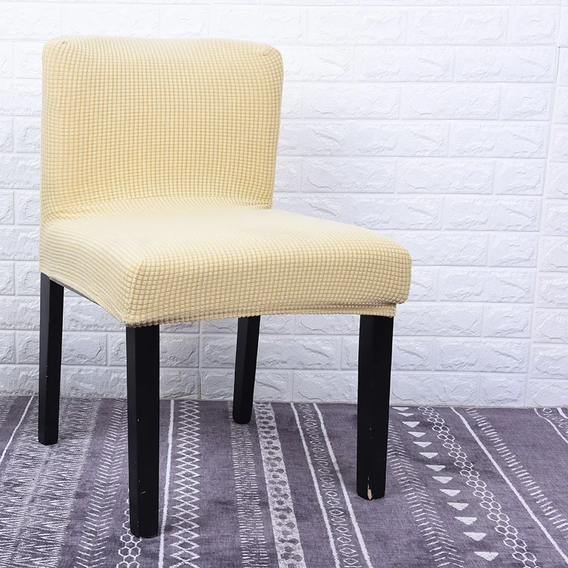 Эластичный флисовый чехол для обеденного стула с низкой спинкой чехлы домашнего