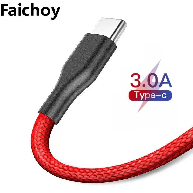 USB Type C кабель 3A для Huawei Samsung Xiaomi Redmi Note 7 K20 Pro мобильный телефон с быстрой зарядкой c
