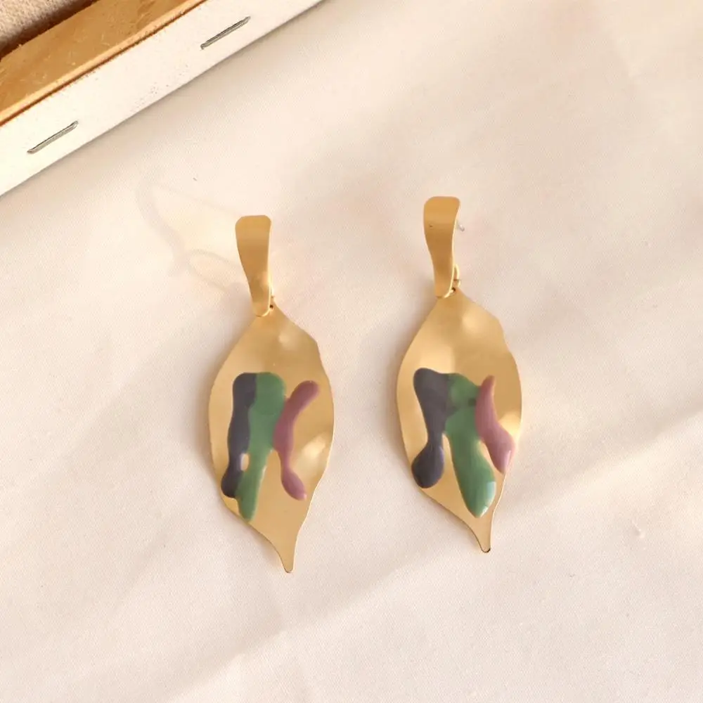 Fashion Dangle Drop Earrings For Women Geometric Gold Color Metal Punk Earring Bohemian New Jewelry | Украшения и аксессуары