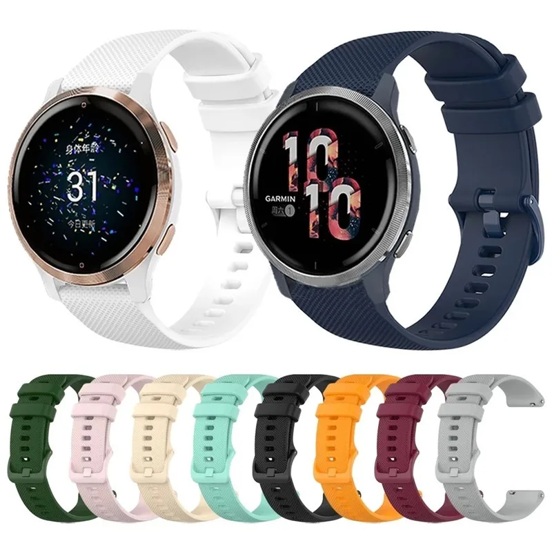 

Sport Silicone Wrist Strap For Garmin Vivoactive 4S Vivomove3 Venu Smart Watch Band For Forerunner245 645 Wristband Accessories