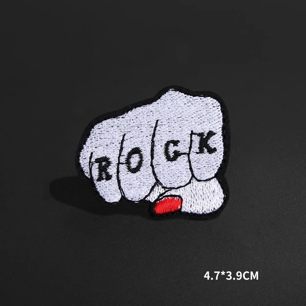 Нашивки для часов в стиле ретро 3D аппликации с вышивкой виде кулака кота сделай