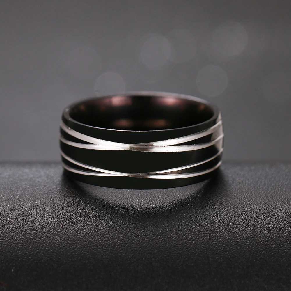 Какана черный крест стиль нержавеющая сталь кольца для мужчин и женщин свадебные