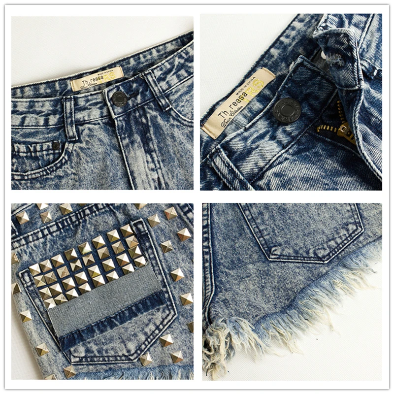 

Summer Vintage Tassel Rivet Boyfriend Shorts Jeans For Women 2020 Fashion Punk Sexy Hot Woman Casual Denim Shorts Female K675