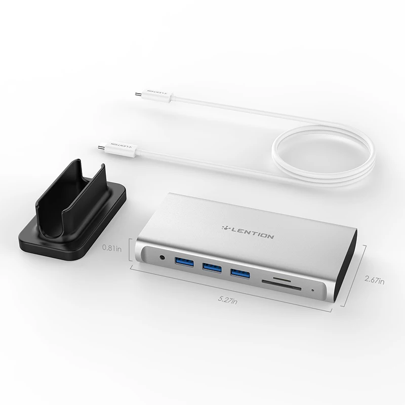 USB-C переносная док-станция с HDMI 1080P VGA Gigabit Ethernet кардридер Aux адаптер USB3.0 доставка