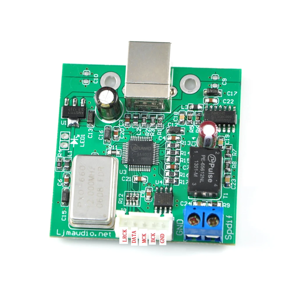 Коаксиальная плата процессора I2S с USB на SPDIF чип TE7022 поддержка 24 96 кГц | Электроника