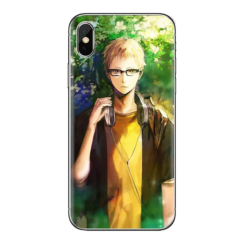 For iPod Touch Apple iPhone 4 4S 5 5S SE 5C 6 6S 7 8 X XR XS Plus MAX Transparent TPU Cover Bag tsukishima kei Haikyuu anime Art |
