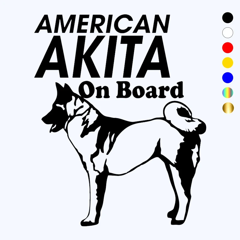 

CK3116#15*18.5cm American Akita on board car sticker vinyl decal white/black auto stickers for bumper rear window