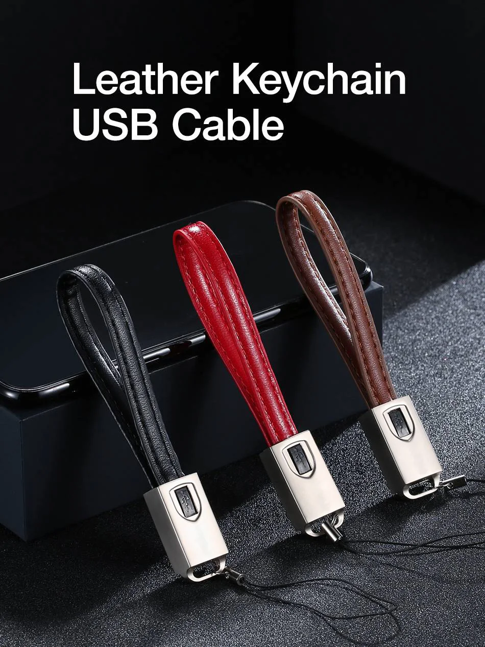Брелок USB кабель для iPhone xiaomi samsung S9 S8 Mini кожа type C USB кабели для телефонов 2A Быстрая зарядка данных для кабеля USB C