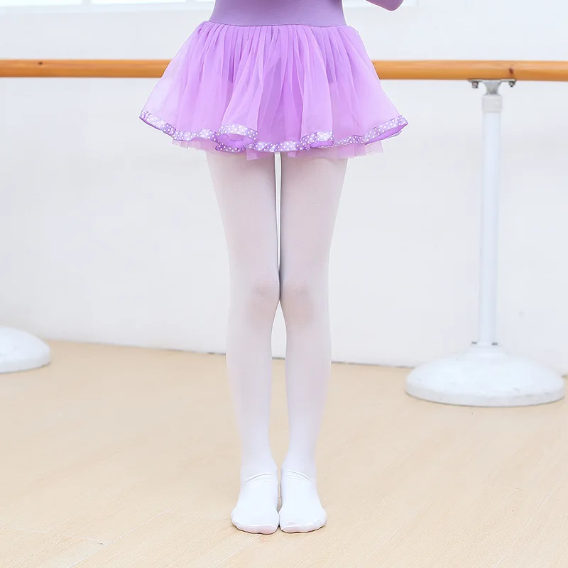 Детские танцевальные носки 3-12 лет весенне-летние тонкие бархатные колготки для