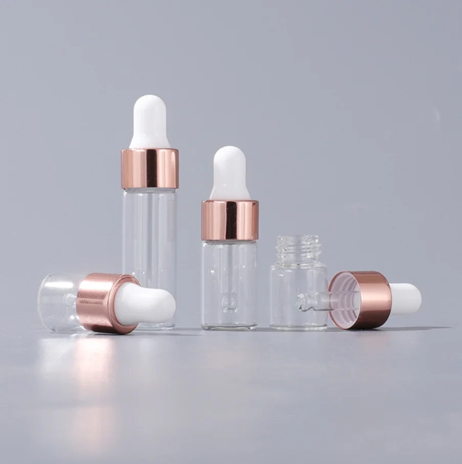 100 шт./лот мини флаконы с пипетками для ароматерапии эфирным маслом розовым