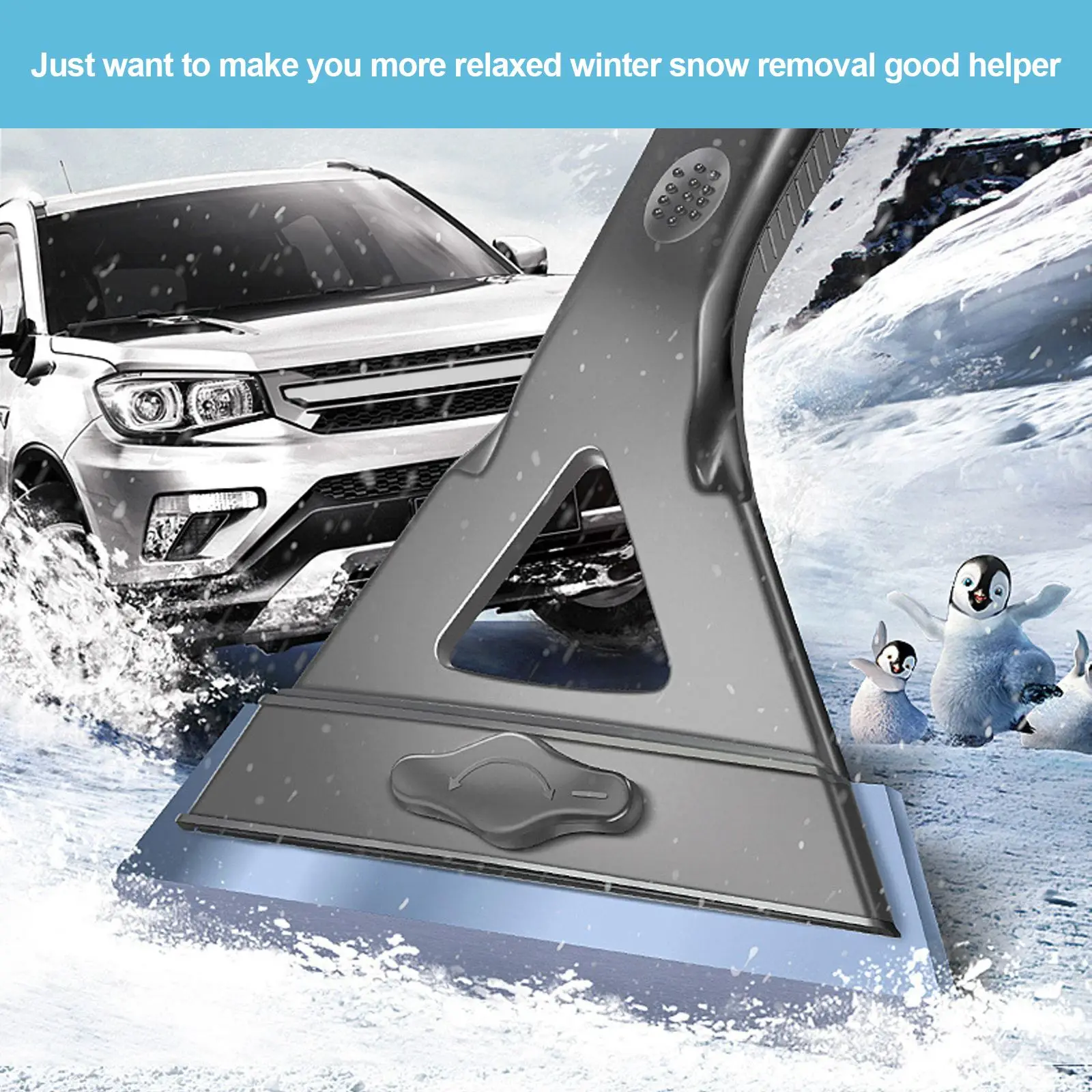 

ALLOMN for Car Winter Windscreen Snow Shovel Removal Brush Cleaning Tool Universal Car Snow Scraper Multifunction Ice Scraper