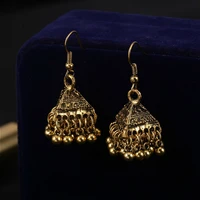ethnic style vintage earrings for women metal bell tassel dangle drop earrings indian jewelry accessories