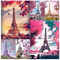diamond painting landscape paris tower full drill mosaic handmade cross stitch kit 5ddiy art picture embroidery home decor mural