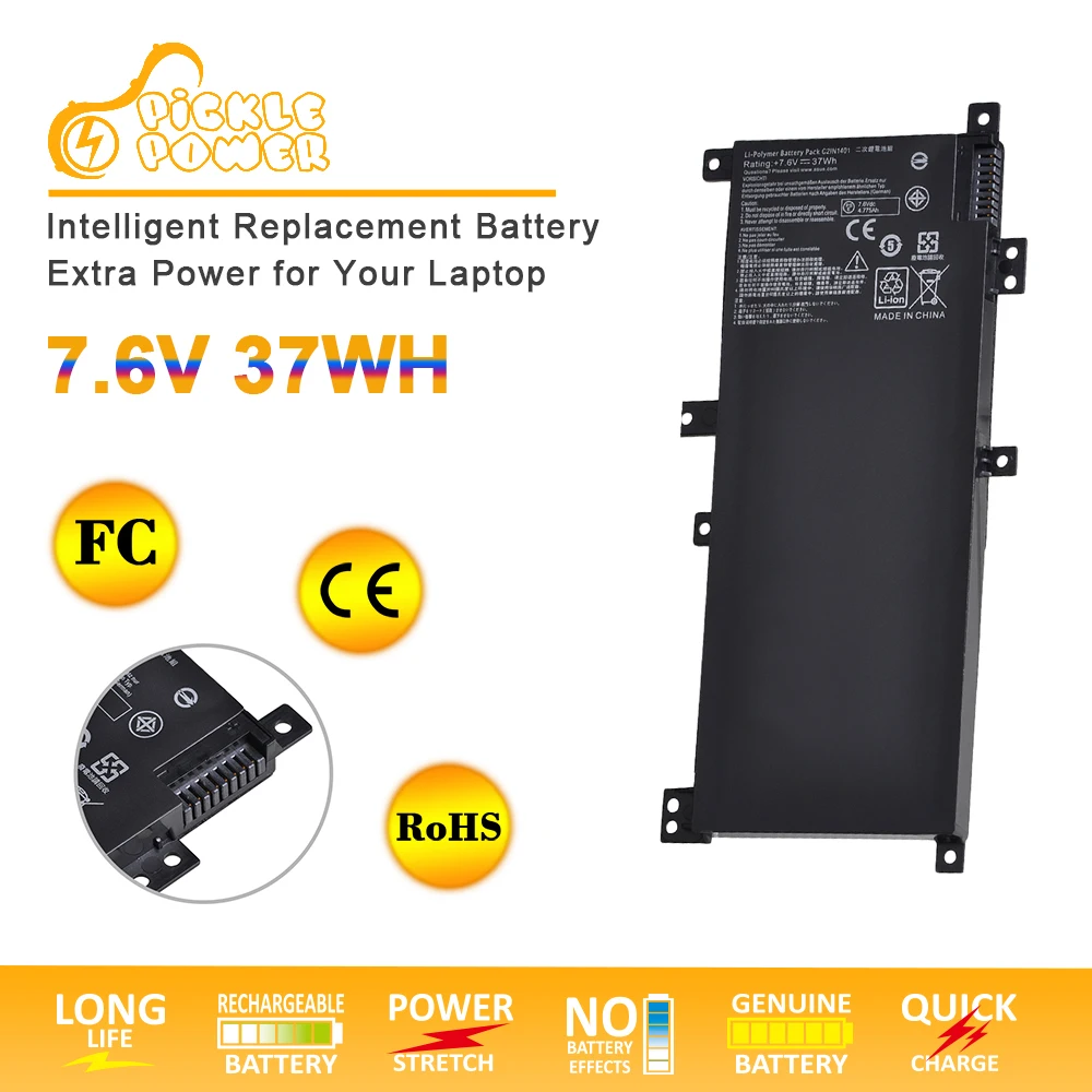 Новый аккумулятор для ноутбука Asus C21N1401 X455 X455L X455LA X455LD X455LF X455LN A455L A455LD F455LD R455LD Y483L