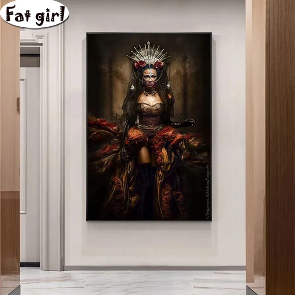 Алмазная живопись сделай сам 5 D вышивка крестиком леди ночной полноразмерная