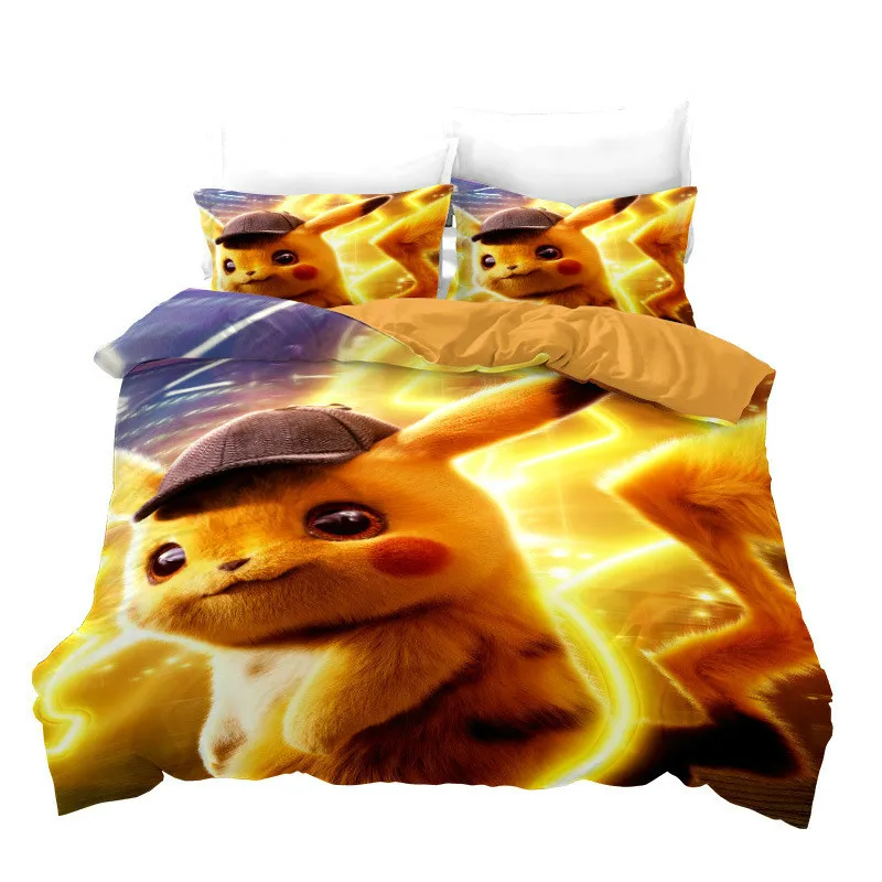 Комплект постельного белья TAKARA TOMY Pokemon из трех предметов пододеяльник Pikachu