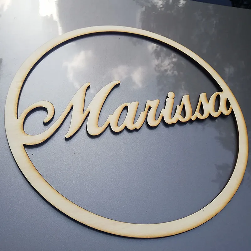 Деревянные круглые таблички с индивидуальным именем на заказ вывески свадебные