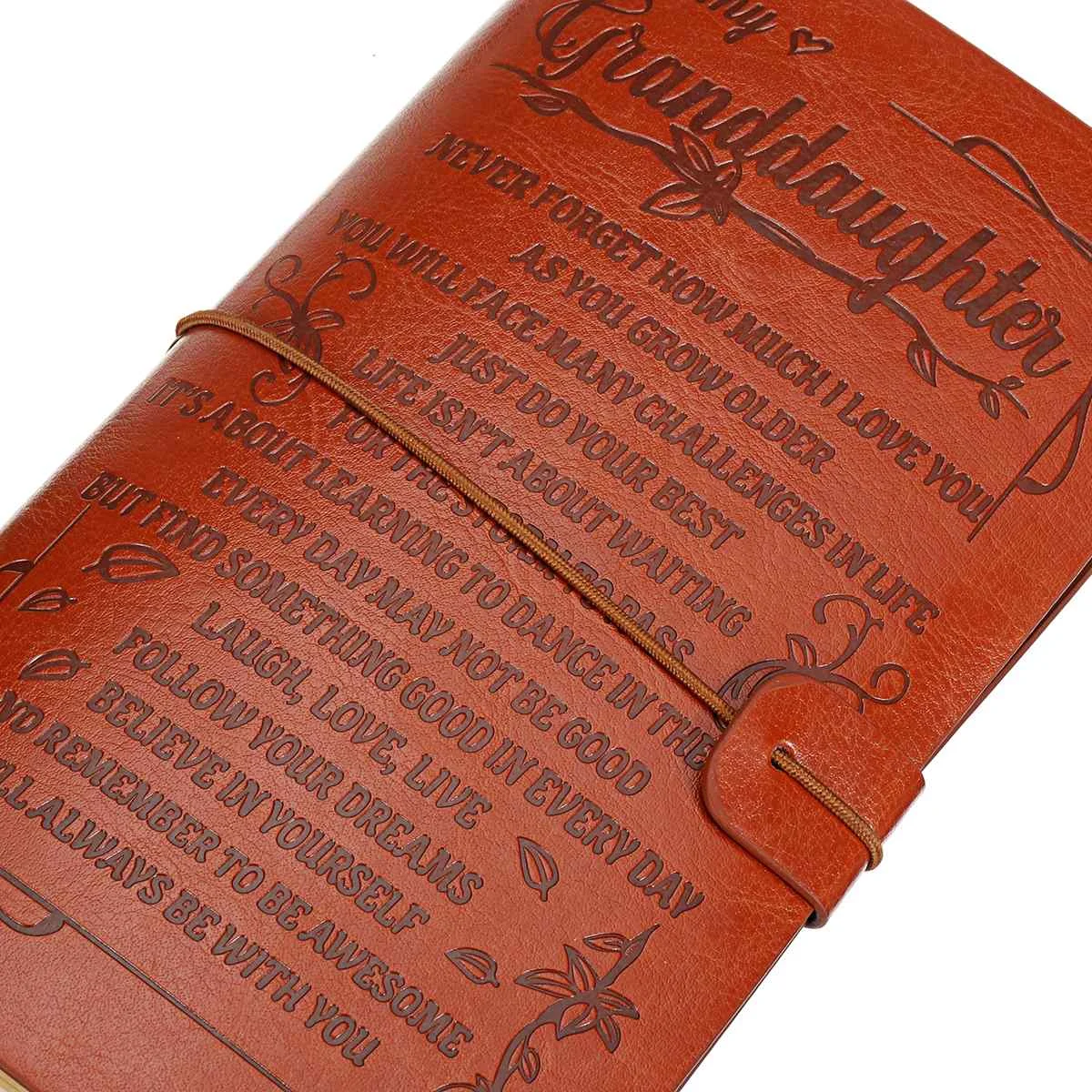 

20*12cm Engraved Leather Journal Notebook Diary To My Daughter Granddaughter Face Challenges Love Dad Engraved Notebook Diary