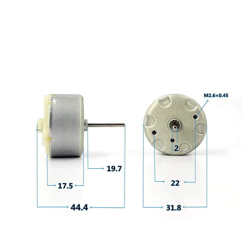 Mabuchi RF 500TB 12560 Электрический мотор редуктор постоянного тока 12В 5500RPM 20 мм Длинный