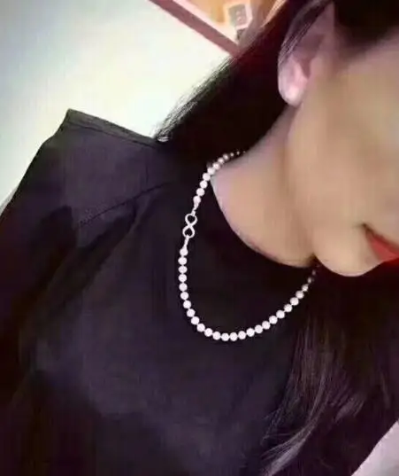

free shipping >>>>noble jewelry 9-10mm Freshwater white pearl necklace