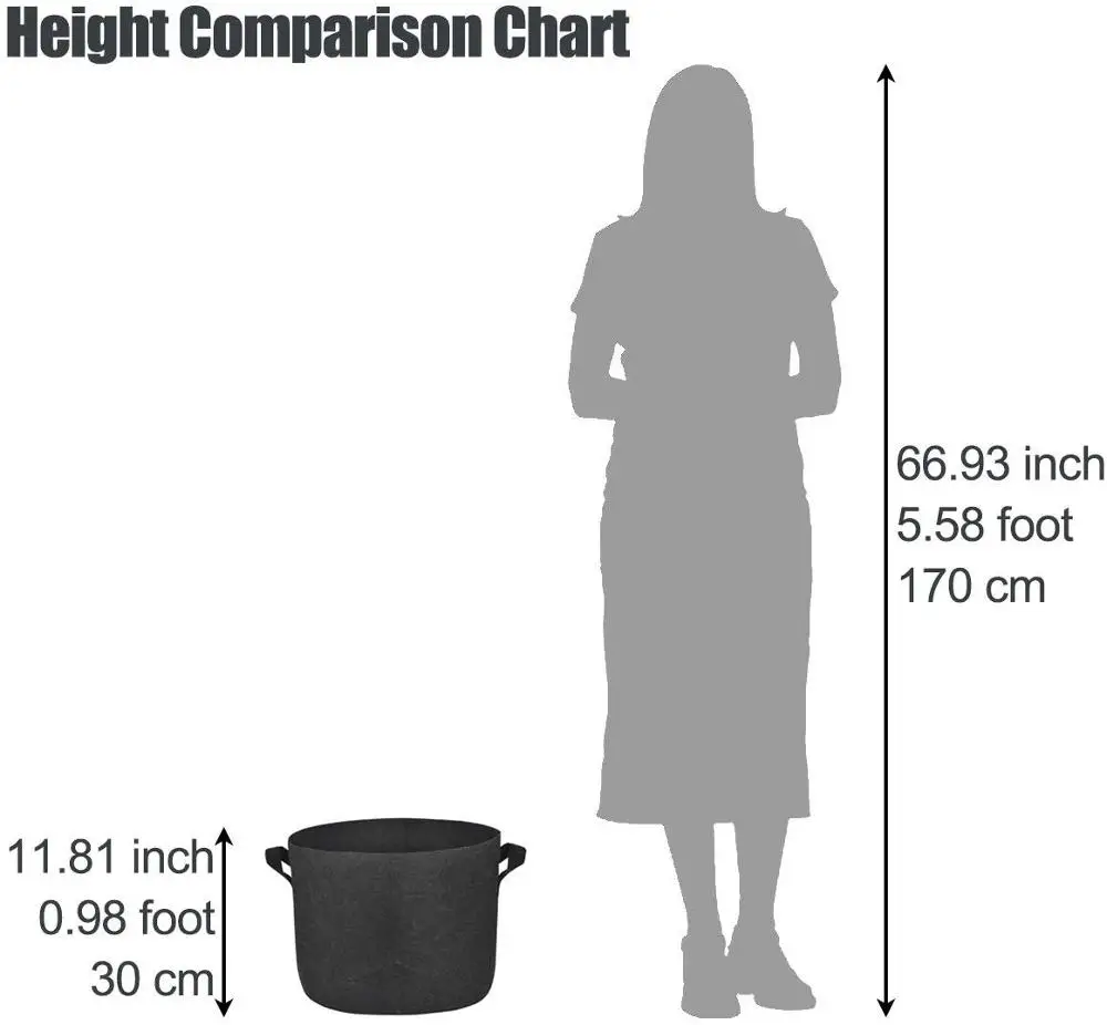 Мешки для выращивания 10 галлонов прочные горшки из нетканого материала растений