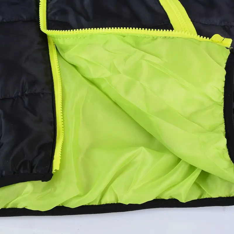 

Men's Coat Winter Color Block Zipper Hooded Jacket Cotton Padded Coat Slim Fit Fashion Thicken Warm Outwear Tracksuit