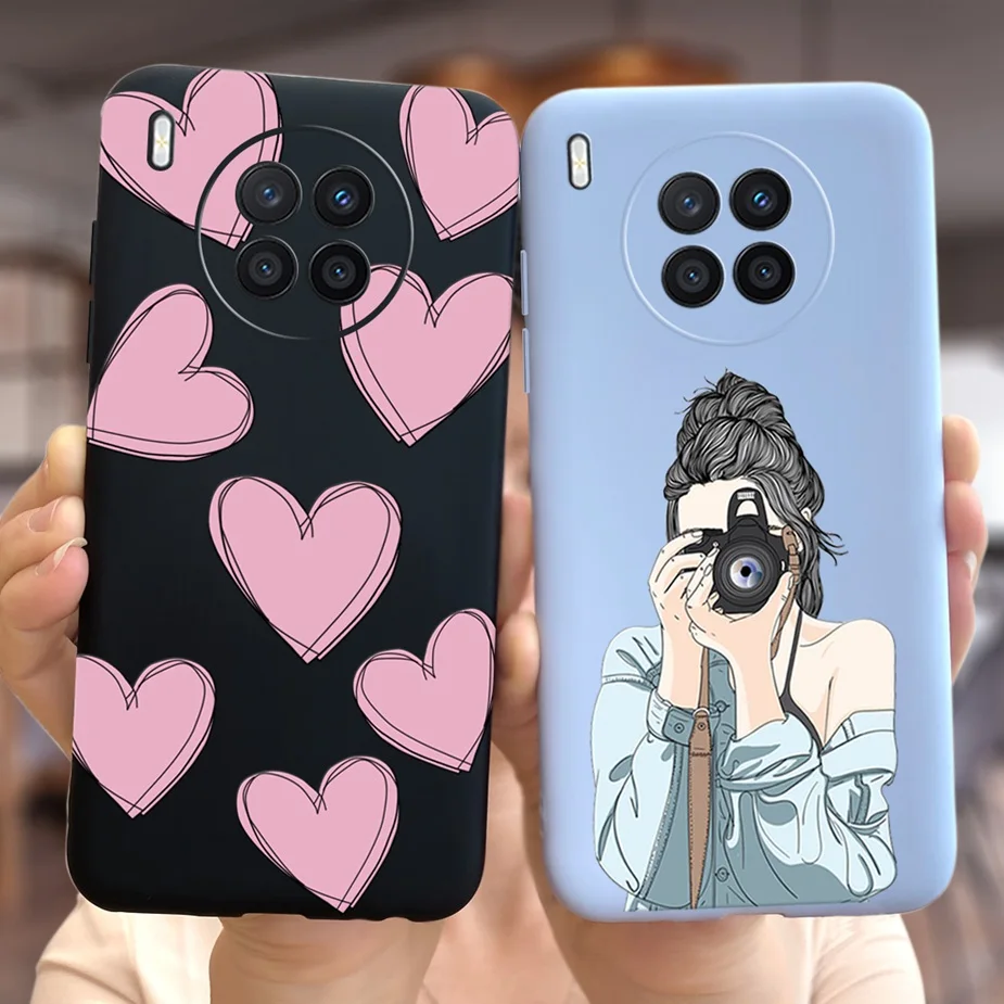 Стильный силиконовый чехол для Honor 50 Lite мягкий тонкий чехол-накладка телефона Huawei