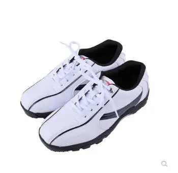 White Navy blue Новинка, Мужская обувь для гольфа, водонепроницаемая, нескользящая, износостойкая, дышащая, для мужчин и женщин, обувь для гольфа, спортивная обувь для улицы - Цвет: White Navy blue