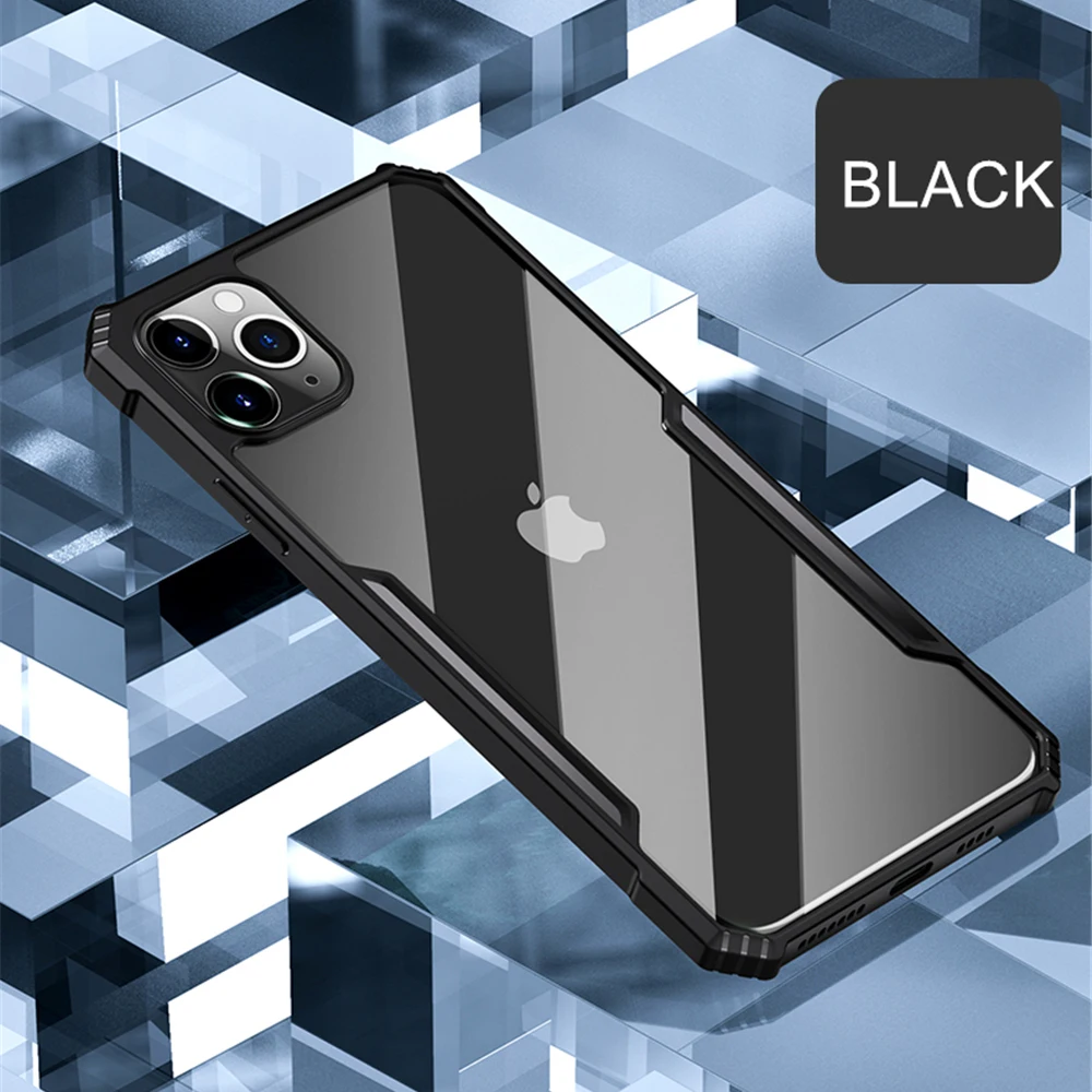 LUPHIE Luxury Military Armor Silicone Bumper Case For iPhone 11 Pro Max XS XR X 8 7 6 6s Plus Original Soft Clear Army Cover |