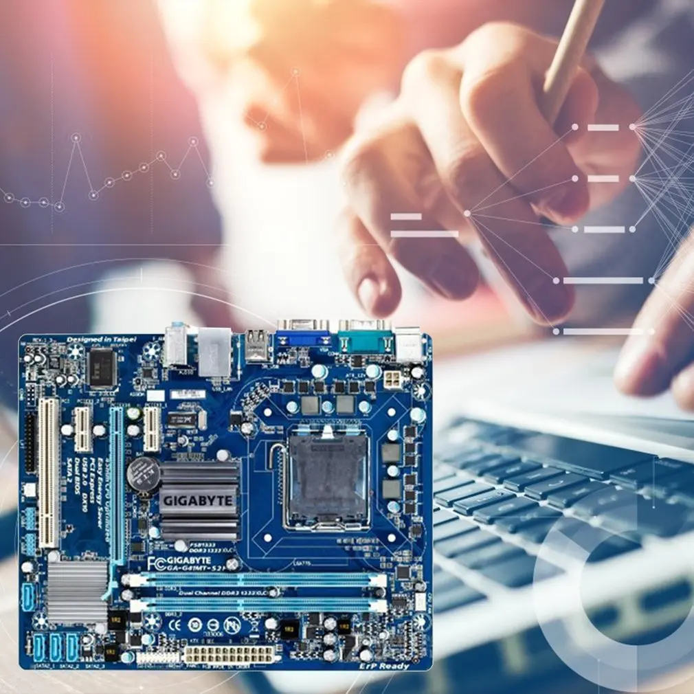 Оригинальная материнская плата GA-G41MT-S2 1 5 в DDR3 DIMM Socket 775 десктопная | Электроника