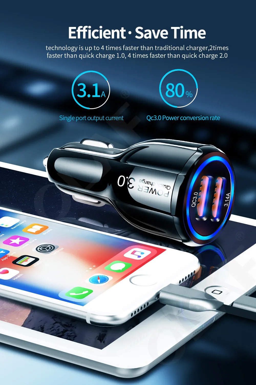 Олаф автомобильное USB зарядное устройство Быстрая зарядка 3,0 2,0 зарядное устройство для мобильного телефона 2 порта USB быстрое автомобильное зарядное устройство для iPhone samsung планшета автомобильное зарядное устройство