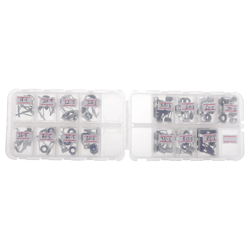 75 шт. направляющие для удочек набор верхних наконечников колец рыбалки на плоту