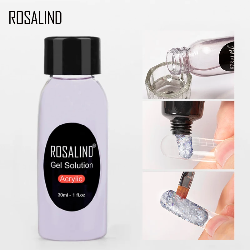 Блестящий полигель для ногтей ROSALIND УФ-гель наращивания лак дизайна все маникюра