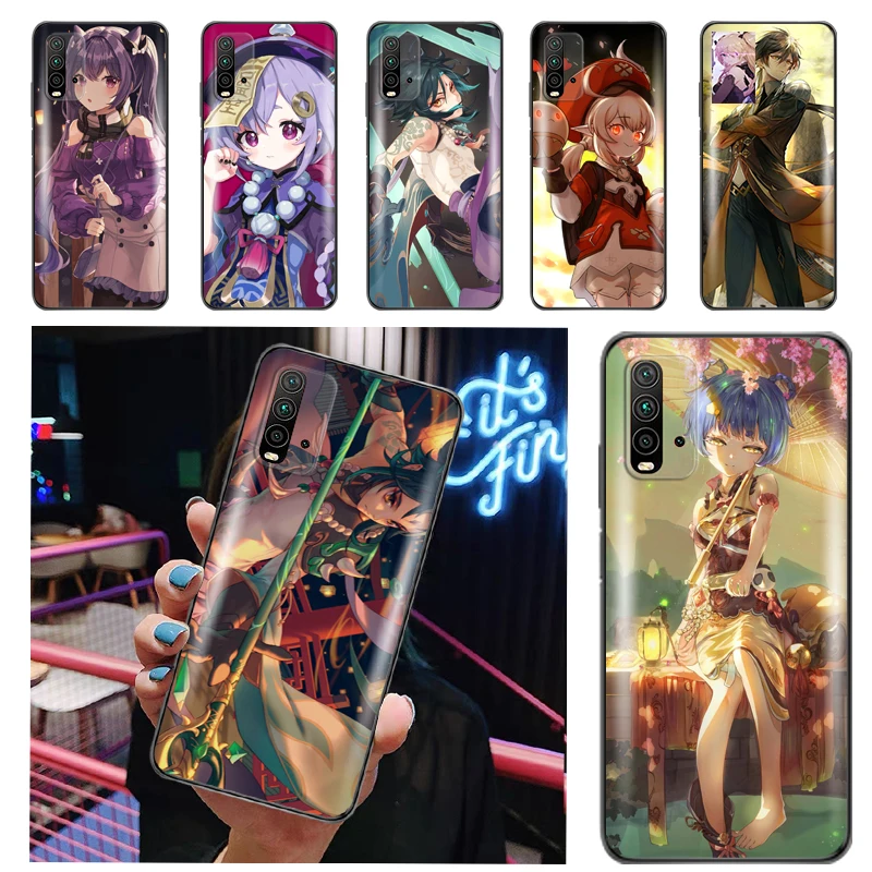 

Genshin Impact Anime Pinting Phone Case For Redmi Note 9 9T 9A 9C 9S Pro Max Telephone TPU Soft Coque Cute Mobilephone Cheap