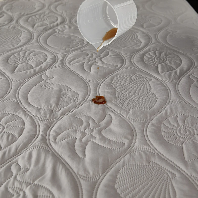 Сплошной цвет одеяло покрывало тиснением Водонепроницаемый Матрас протектор