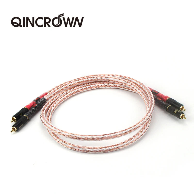 Hi Fi Кимбер 8TC 7N OCC Чистая медь RCA кабель end усилитель CD Соединительный 2RCA для