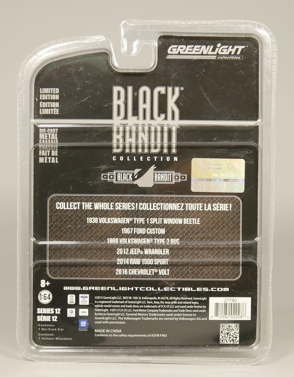 Greenlight 1:64 BLACK BANDIT 1968 Volkswagen Type 2 литой автобус модель автомобиля| |