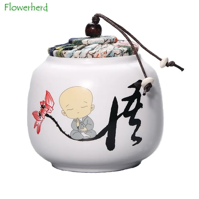 

Ceramic Porcelain Tea Caddy teaware Sealed Tank Portable Wake Up Home Travel Tea Tins Tea Organizer Tea Container Tea Storage