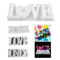 letter epoxy resin silicone mould diy table decorative craft soap making mold