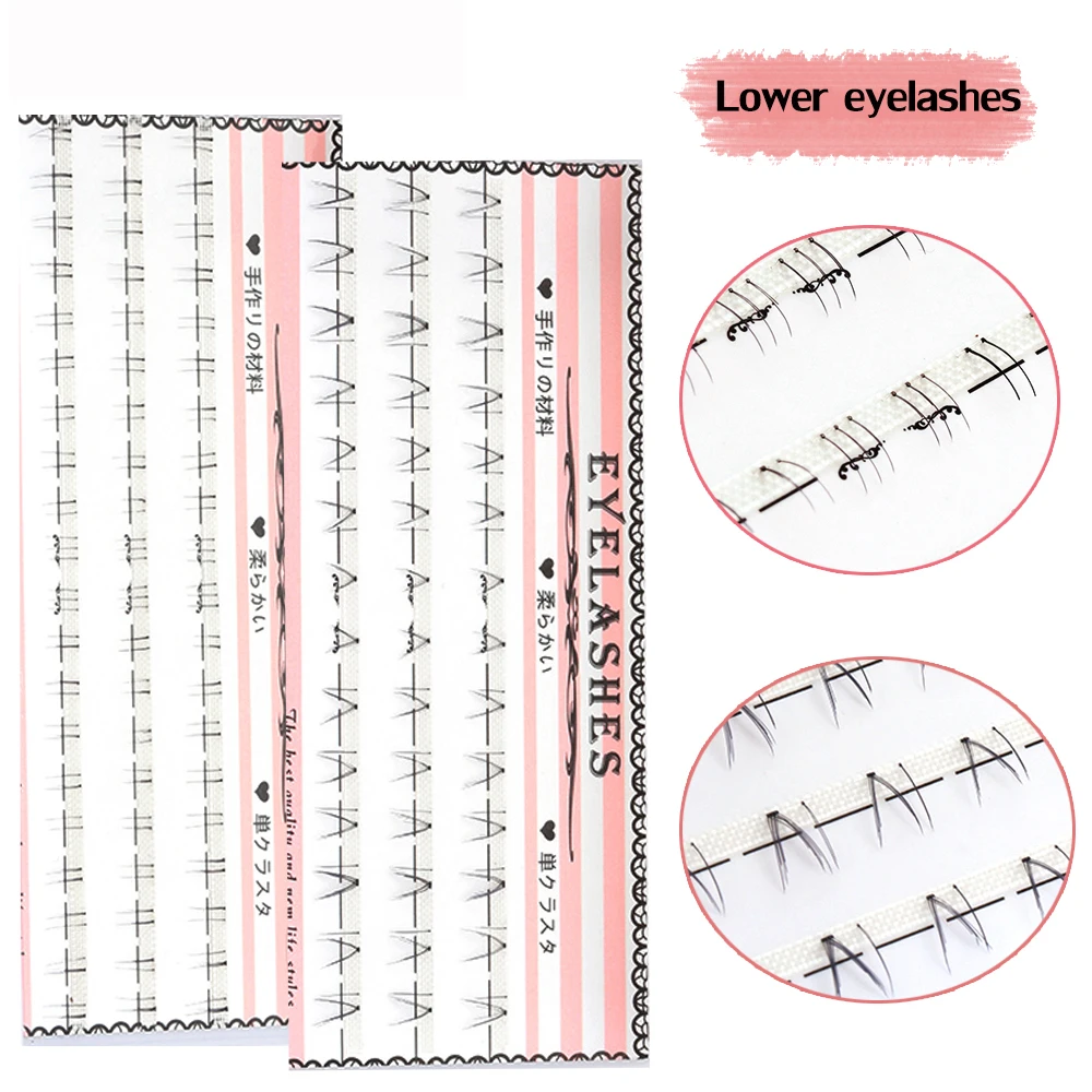 1 коробка сегментированные ресницы для макияжа нижние натуральные ручной работы