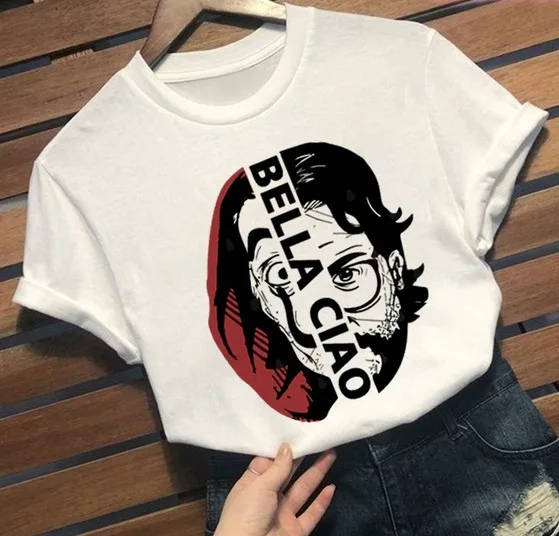 Женские футболки с надписью Nice Hello Funny Bella Ciao коротким рукавом из сериала | Женская