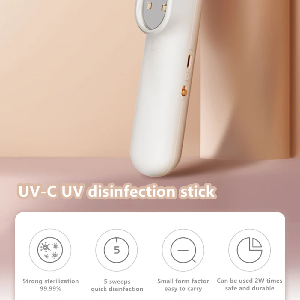 

1Pcs Portable UVC Disinfect Mini UV Sanitizer Handheld UV Light Disinfection Lamps For Home Office Travel