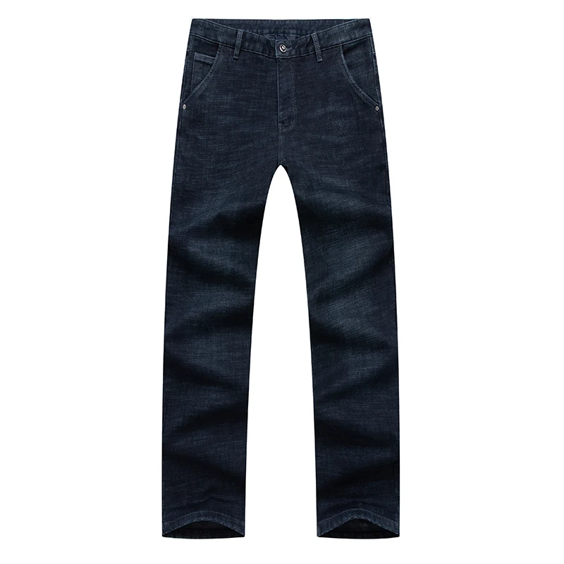 Толстая брендовая одежда зимние бархатные плотные теплые мужские джинсы деловые